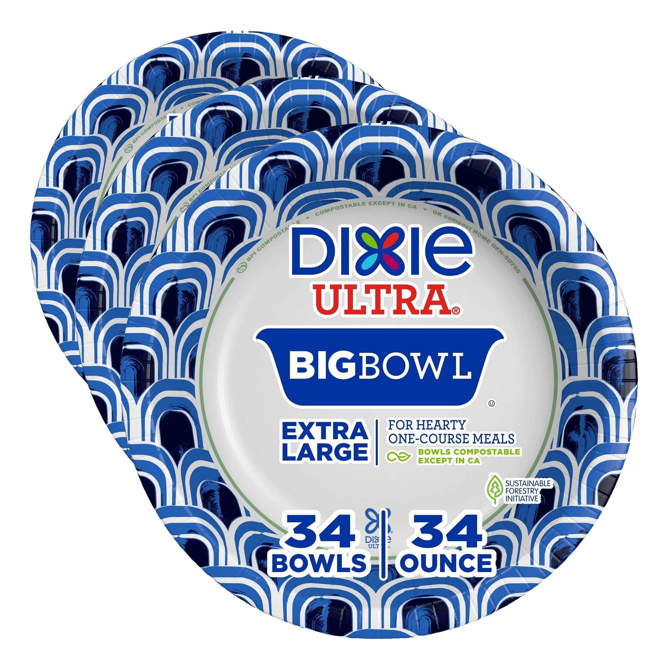 Dixie Ultra Large Disposable Bowls - 34 oz (34 Count) -9
