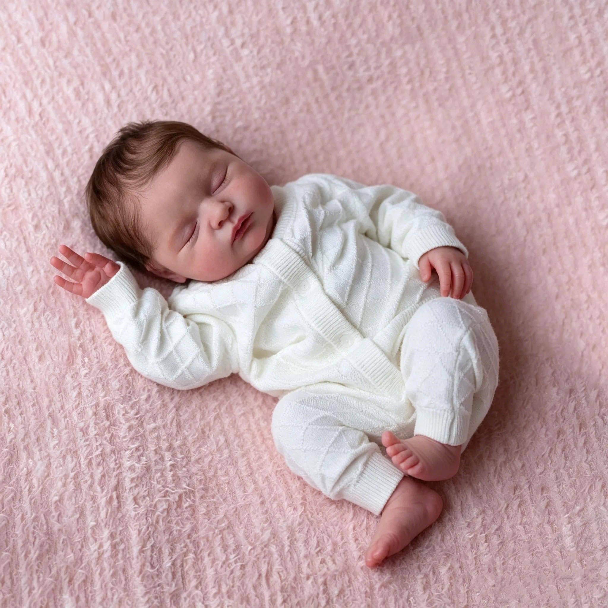 Zero pam Reborn Baby Vollsilikon Lebensecht Mädchen, Babypuppe Weichkörper 48 cm Lebensechte Babypuppe Voll Vinyl,Reborn Puppe Mit Haaren, Babypuppen Wie Echt Mädchen Für Kinder