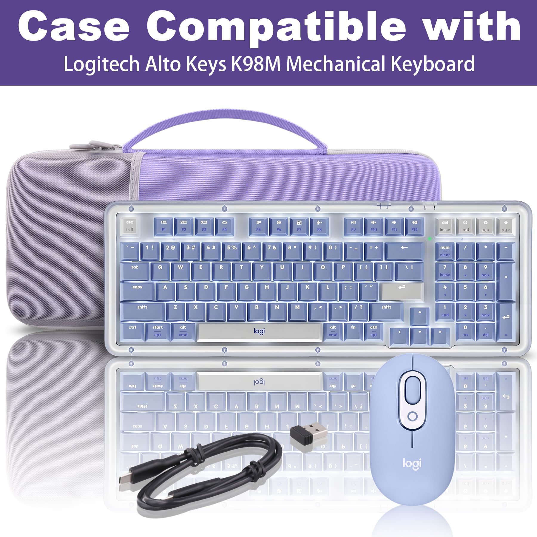 Amazon.com: for Logitech Alto Keys K98M Keyboard Carry Case