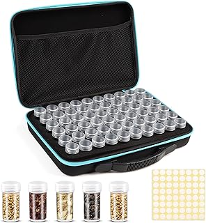 60 Slots Seed Storage Organizer, Plastic Seed Storage Box with Bag and Label Stickers, Seed Storage Container for Flower Vegetable Plants Garden Seeds Clover Basil Tomato Seeds