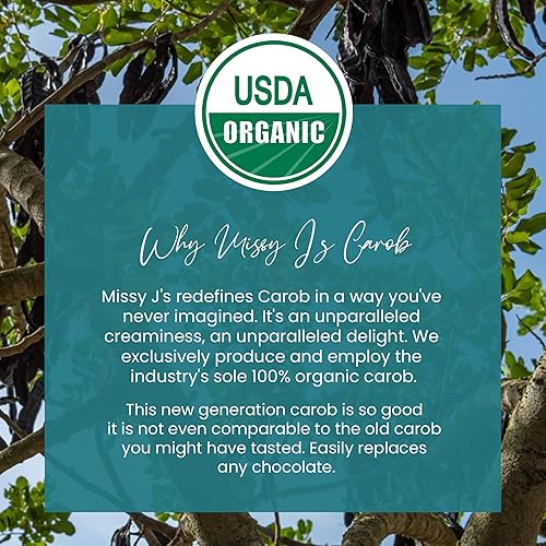 Miniatura 6 de Missy J's Almendras orgánicas cubiertas de algarroba de 0.9 onzas, paquete de 3 unidades, veganas, sin gluten, sustituto de aperitivos y golosinas,