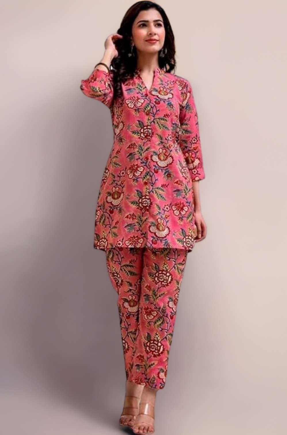 GRECIILOOKS Co-ord Set For Women Stylish | Kurta Sets for Woman | Kurtis | Short Kurti For Women Latest | Dress For Woman | 3/4 Sleeve Ethnic Co Ord Set