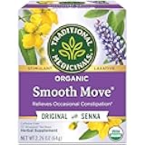 Traditional Medicinals Tea, Organic Smooth Move, Relieves Occasional Constipation, Senna, 32 Tea Bags