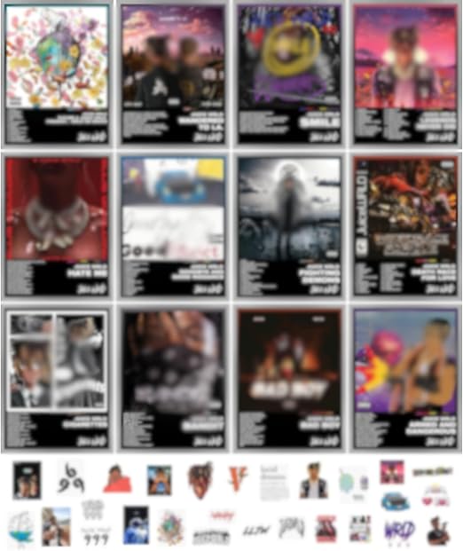 unique america 12 Pcs Posters, Album Cover Posters, Juice