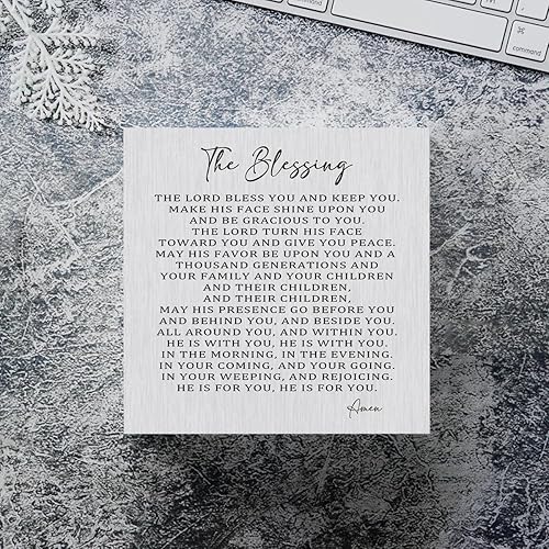 Miniatura 4 de The Blessing - Cartel decorativo de madera con letras de canción cristiana, letras de las escrituras, caja de madera para decoración del hogar,