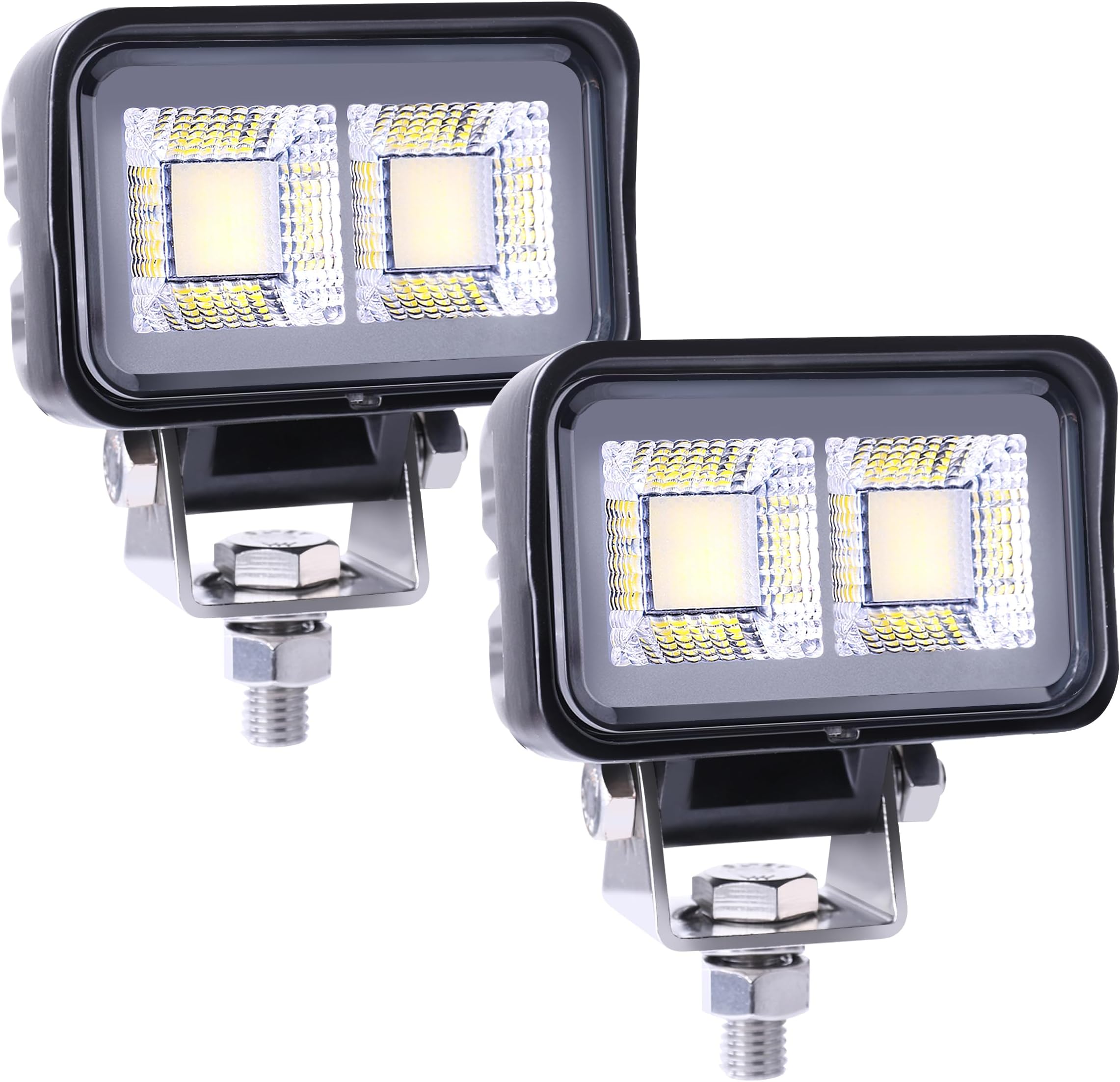 3.4 Inch 80W 5800LM LED Work Lights for Truck,2026 Updated IP68 Waterproof 12/24V Led Flood Light,Simple Installation Tractor Work Lights for Truck/Tractor/Off Road/ATV/UTV/Golf Cart(2PCS)