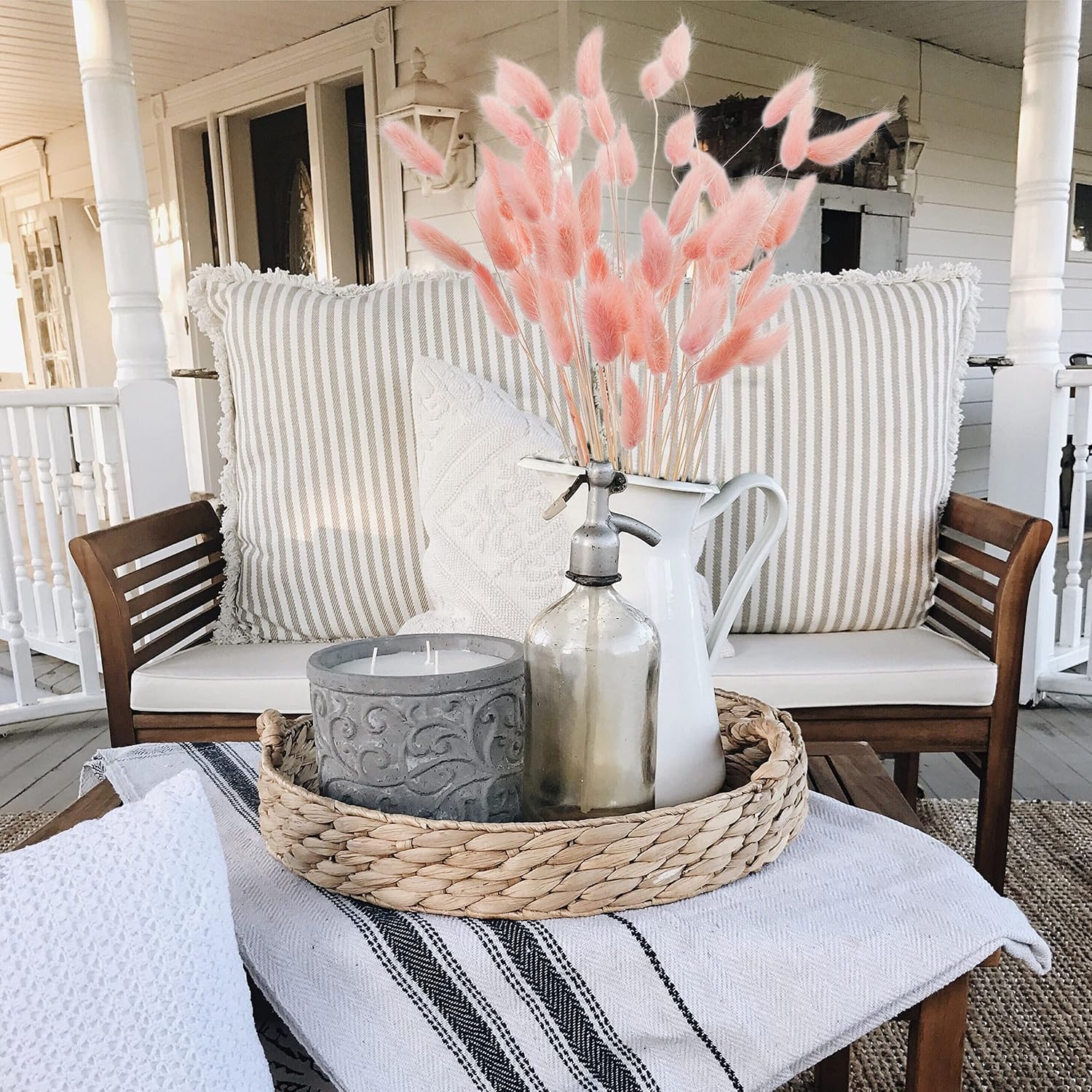 Pink Bunny Tails Pampas Grass - 30 Pcs for Wedding Decor -3