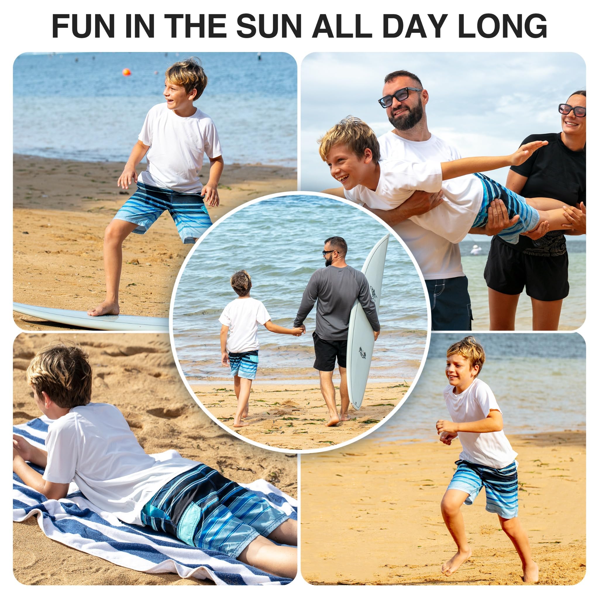 Kanu Surf Line Up Quick Dry Upf 50+ Beach Swim Trunk Bañador para hombre Niños
