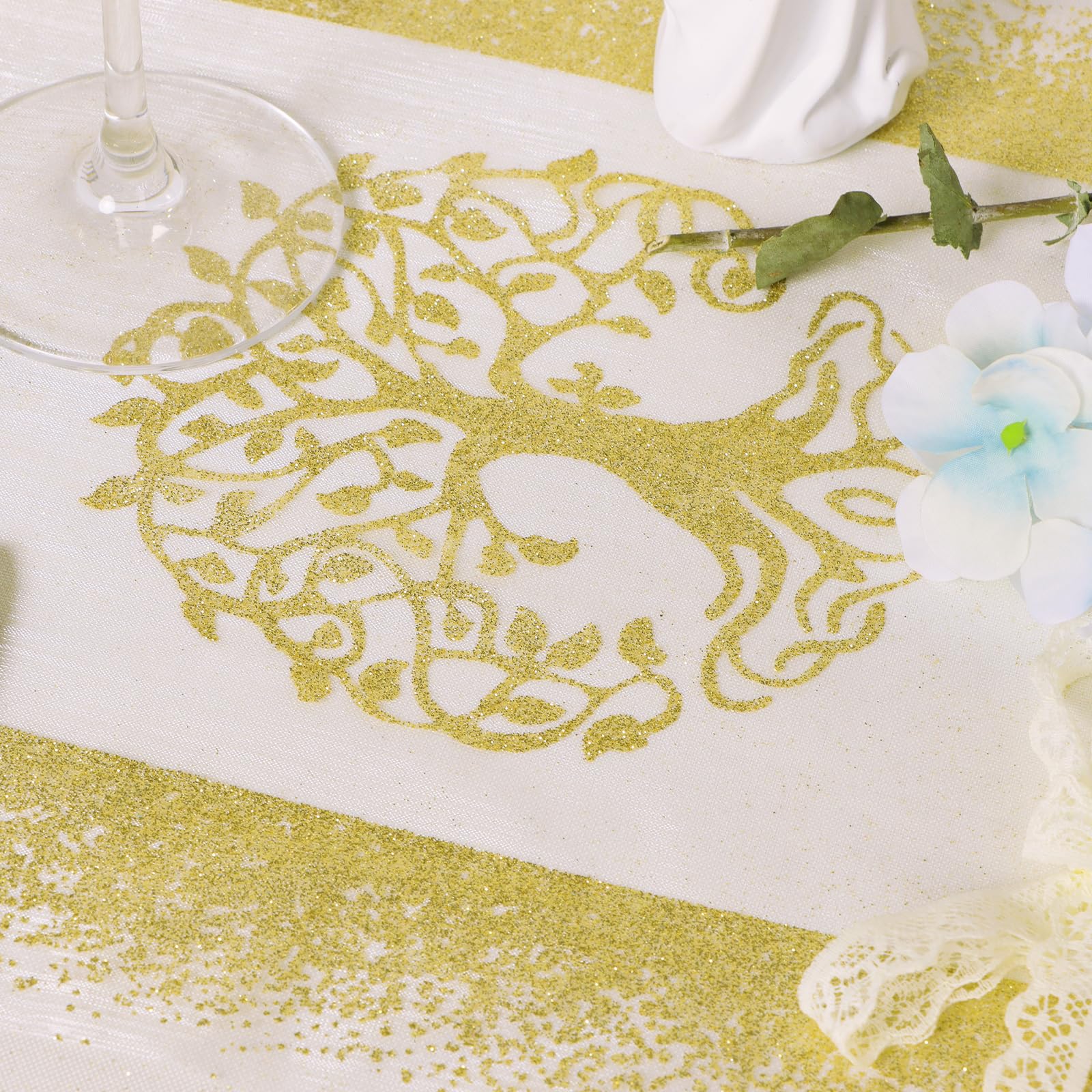 Runner In Organza Per Tavolo 5 Metri - Larghezza 50 Cm - Colore Viola - Per Matrimoni, Battesimi, Comunioni E Cresime
