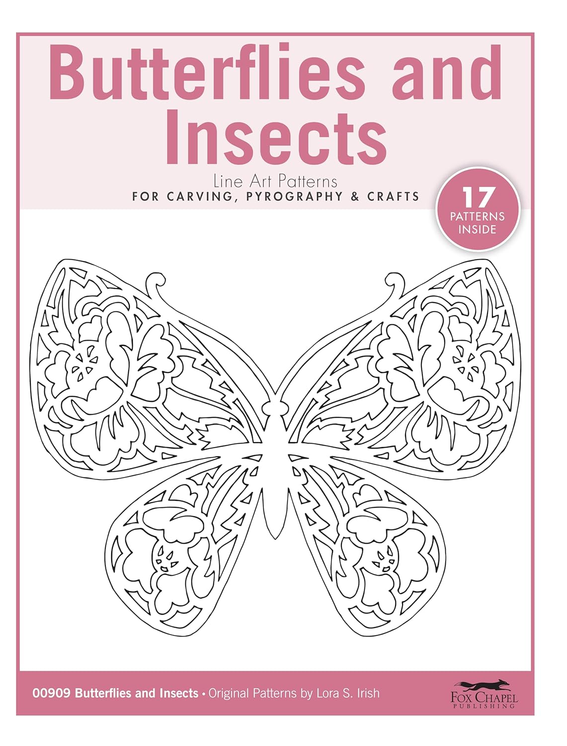 Butterflies and Insects Line Art Patterns for Carving, Pyrography ...