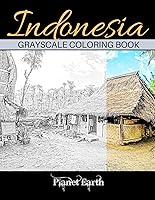 Vista 1 de Indonesia Grayscale Coloring Book Grayscale Coloring Book for Adults with Beautiful Images of Indonesia.