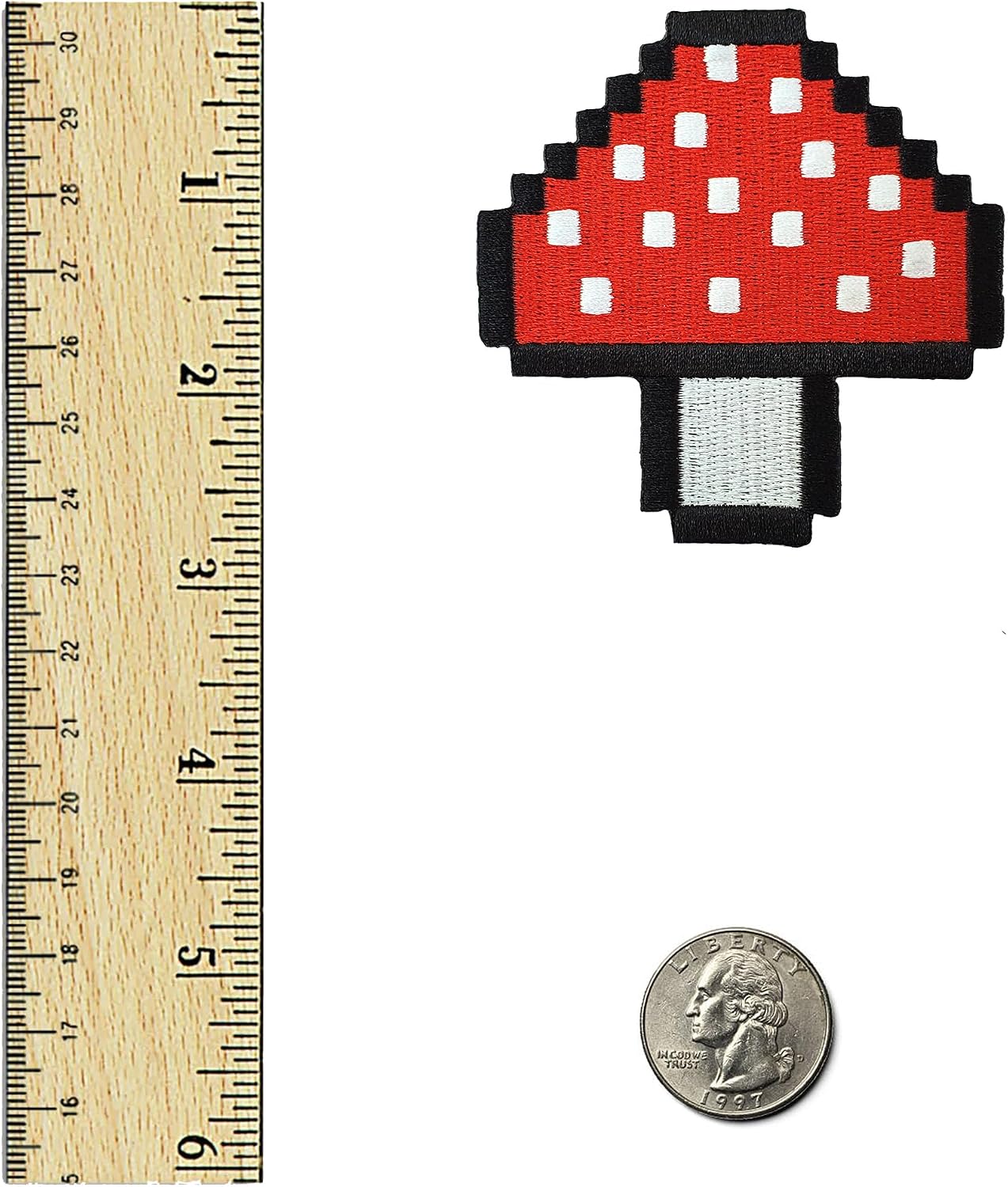 Kolorspun Pixel Mushroom Patch - Hook and Loop Tactical Morale Patch image 2