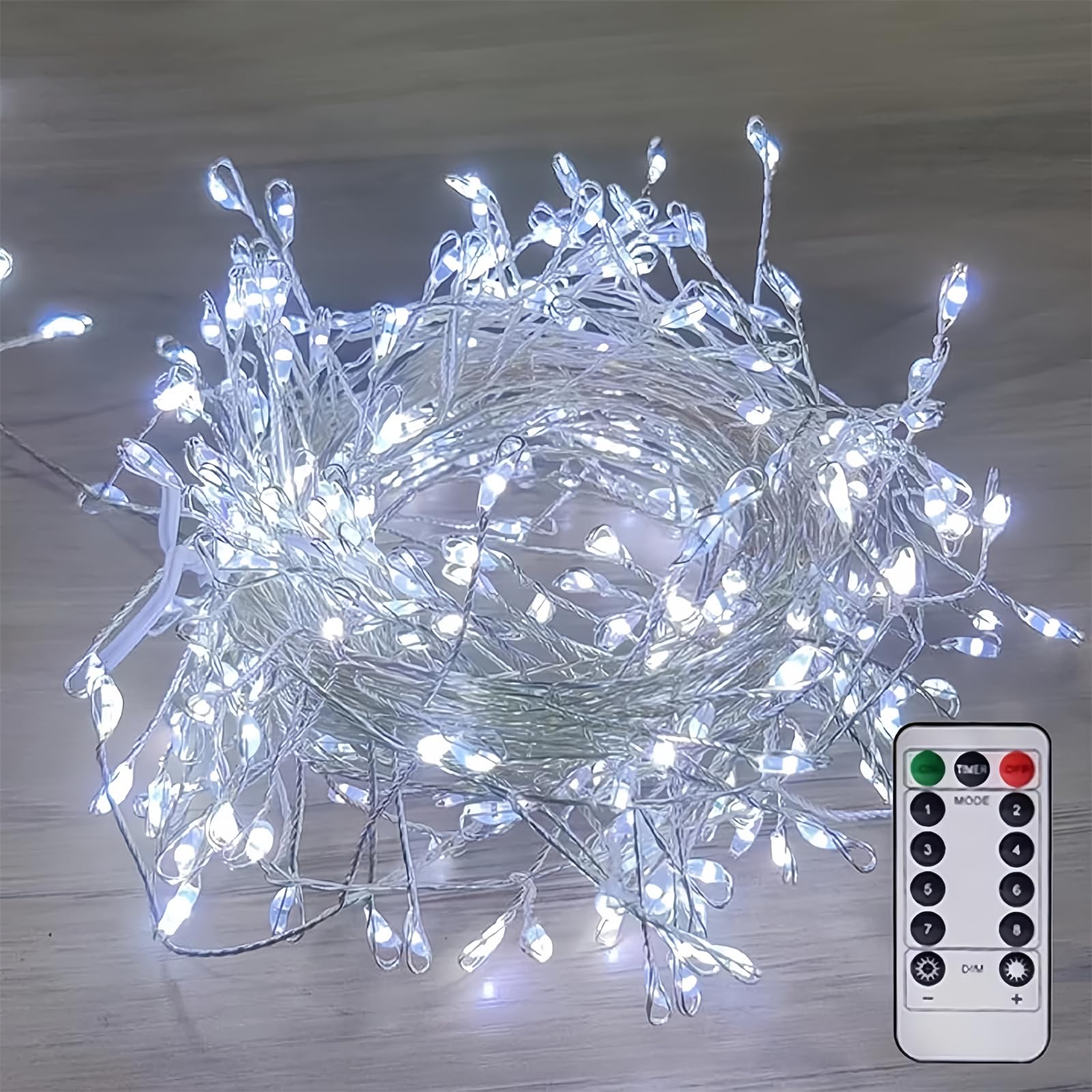 Copper Wire Firecracker Light String, Cluster Fairy Christmas Lights, Copper Wire Firecracker Fairy Lights, Holiday Decoration Copper Wire Atmosphere Lights (Blue Light, 6M)
