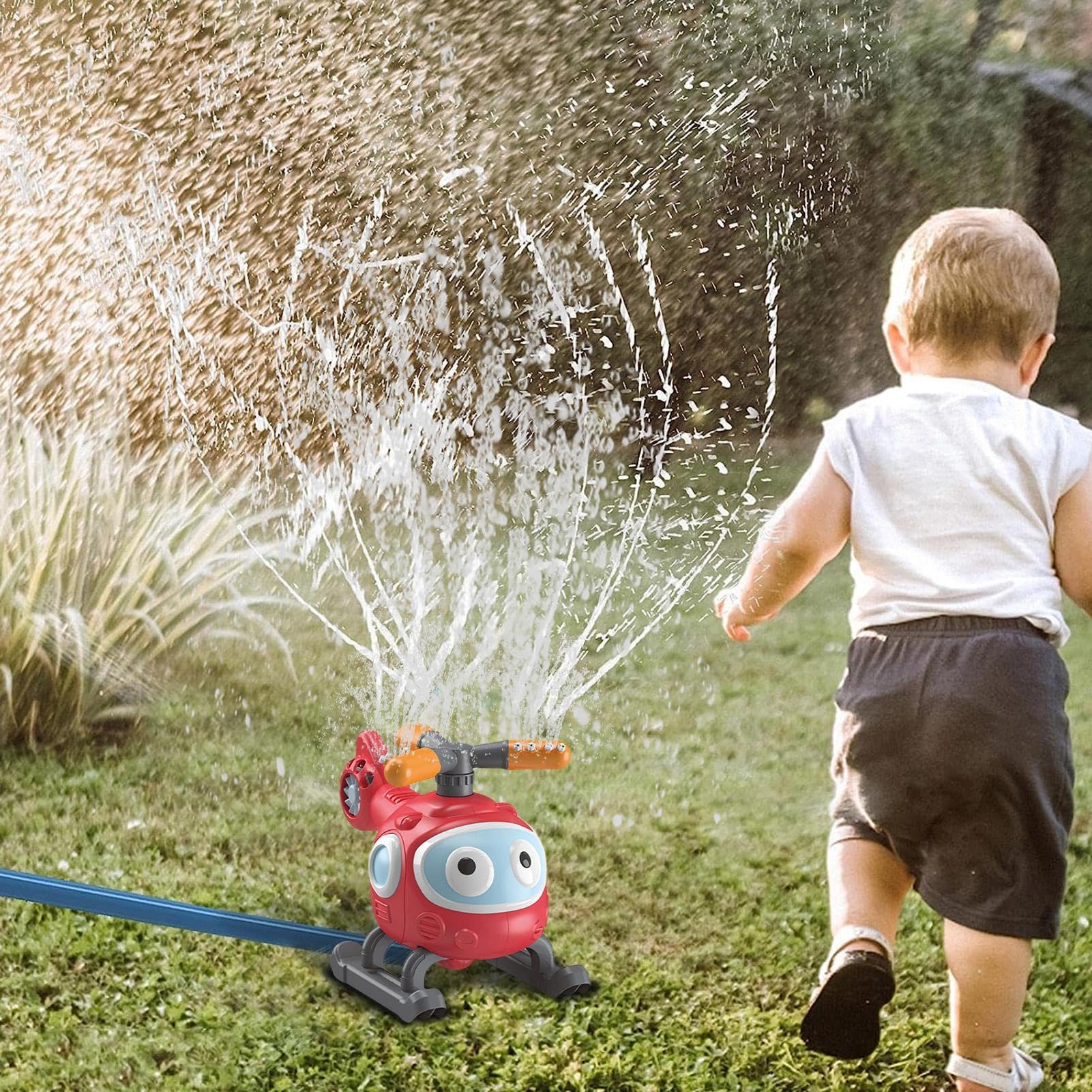Outdoor Sprinkler Toy, Irrigatore d'acqua per Bambini, Giochi da Giardino Acqua Spruzzino, Giochi esterno bambini da giardino, Giochi Acqua Bambini per Cortile,Prato,Attività All'Aperto