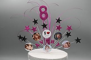 Taylor Stars on wires Glitter or Non Glitter Cake Spray Explosion Cake Topper Decoration personalised 7th 8th 9th 10th 11th 12th 13th 14th 15th 16th 18th 21st any age any colours 021
