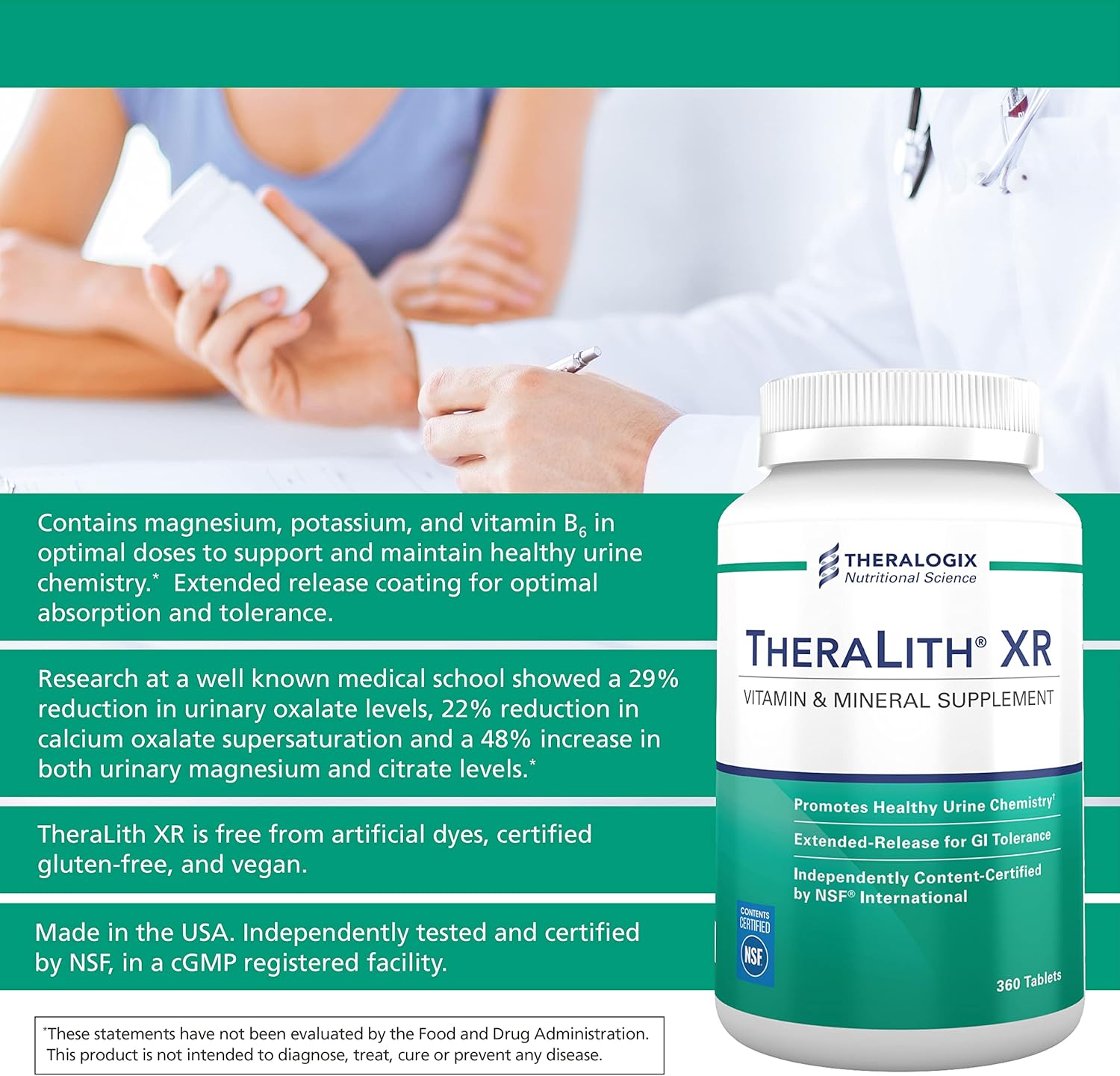 TheraLith XR Calcium Oxalate Reduction Supplement Kidney & Urine