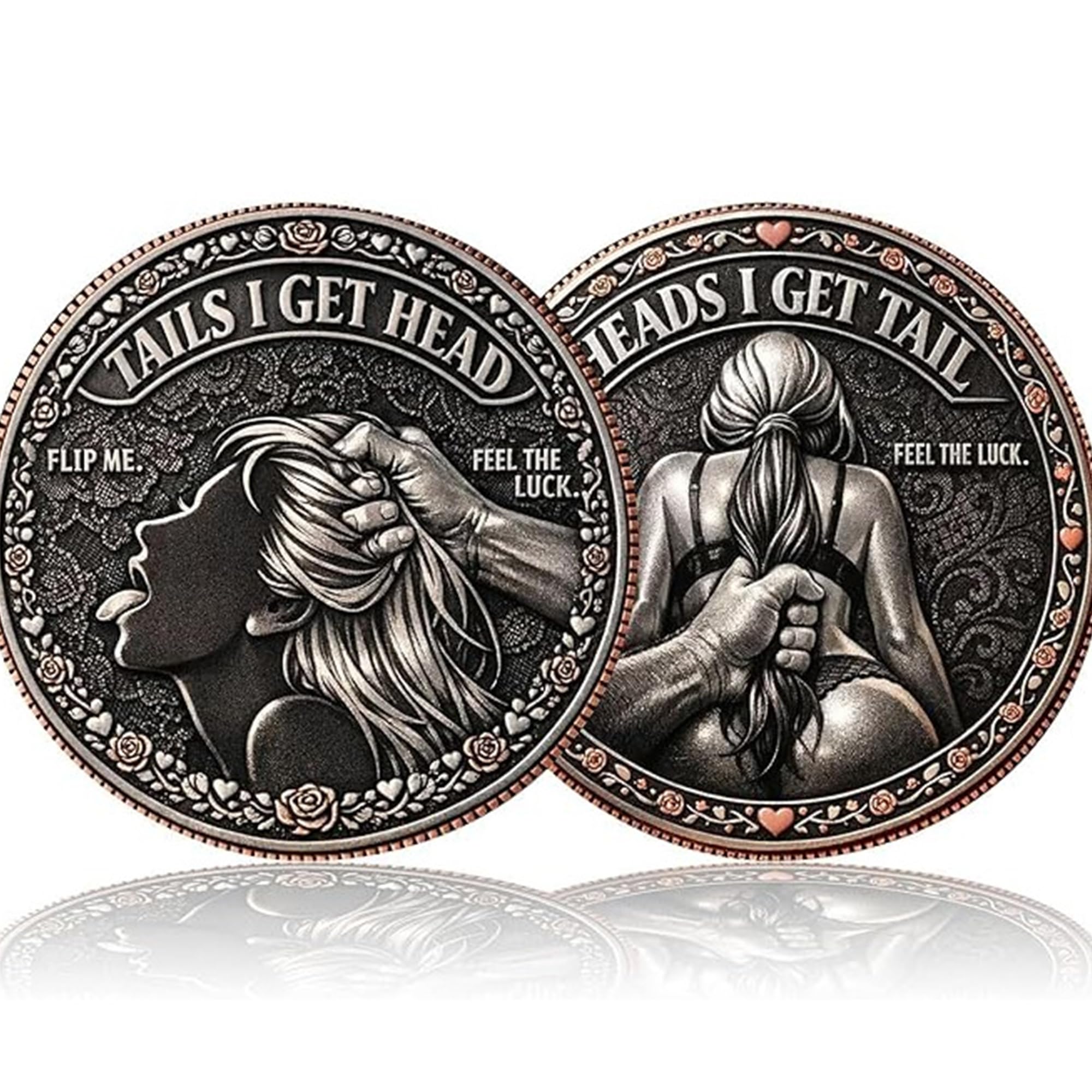 Funny This is not a serious Decision Coin It's a Light-Hearted Joke Featuring Heads I Get Tail Coin one Side and Tails I Get Head on The Other Humor Coin Guarantees Laughs with Every flip(B)