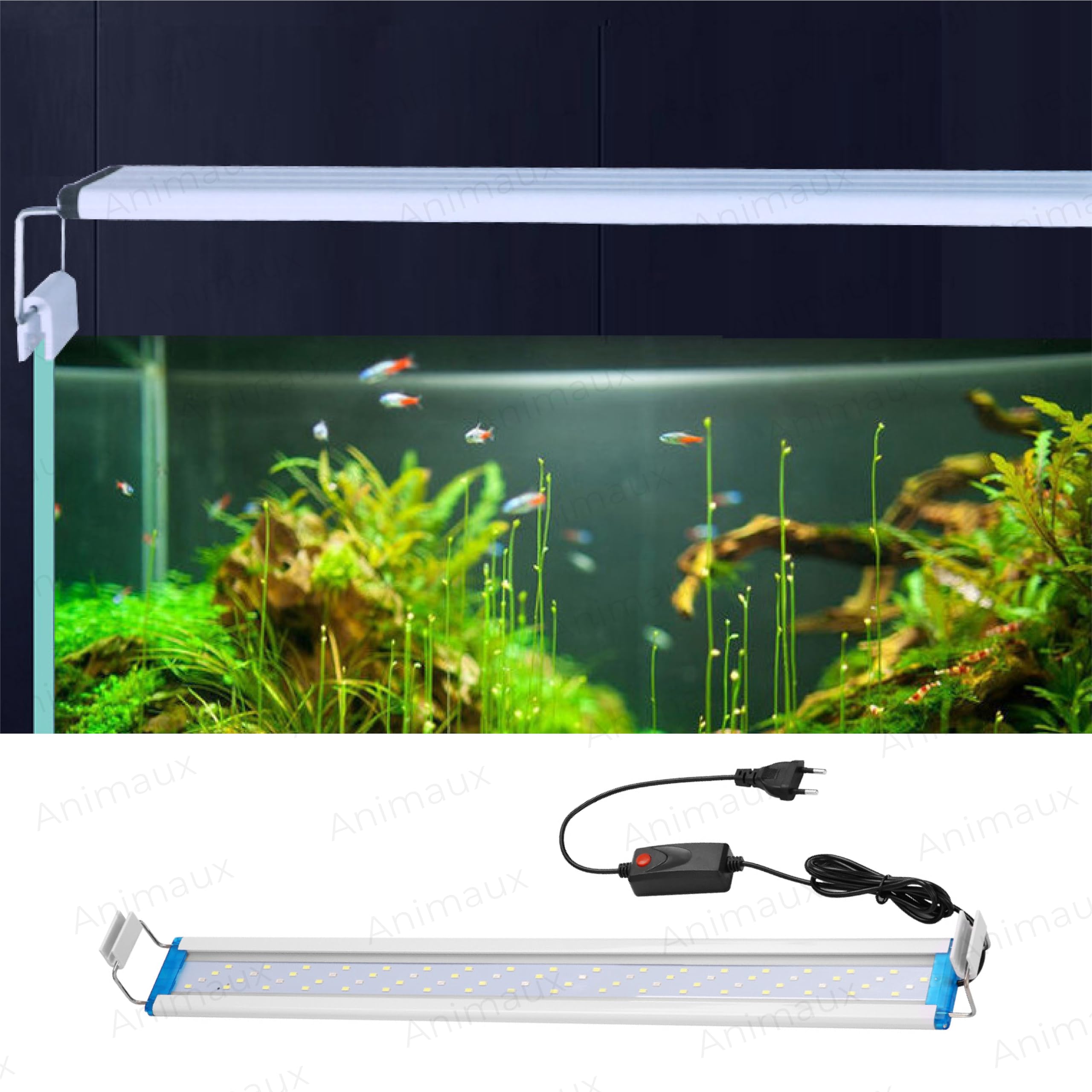 ANIMAUX LA Series Ultra Thin Grass Frame Aquarium Light LA 60 | 18W | 60-70CM with Aluminum Alloy Shell for Fish Tank (B0D142J1CM) Amazon Price History, Amazon Price Tracker