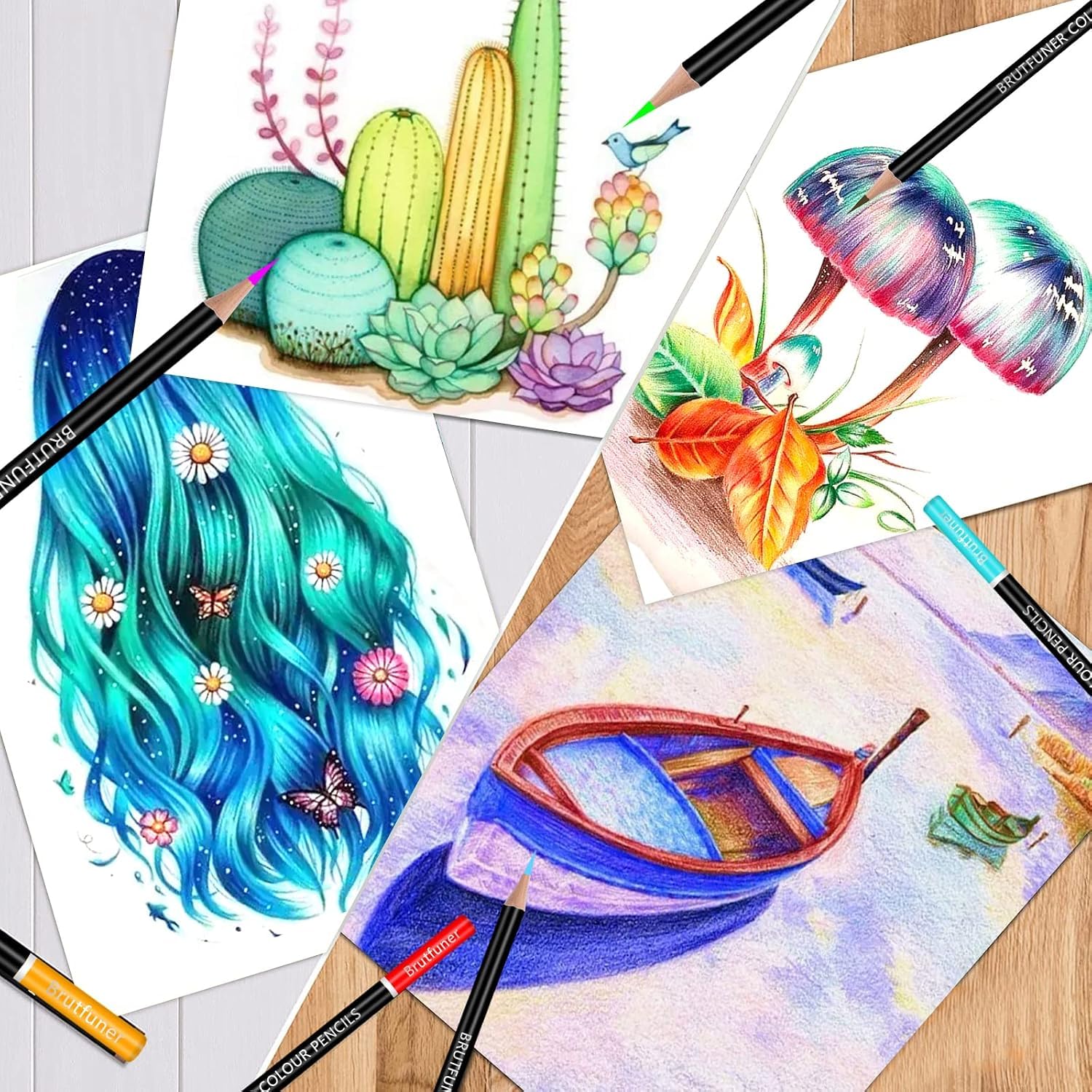 Melifluo 72 Crayons de Couleur Dessin Professionnel pour Adultes et Enfants avec Sac à Fermeture Éclair Soigné et Robuste. avec Livre de Coloriage pour Esquisse, Coloration, Artistes