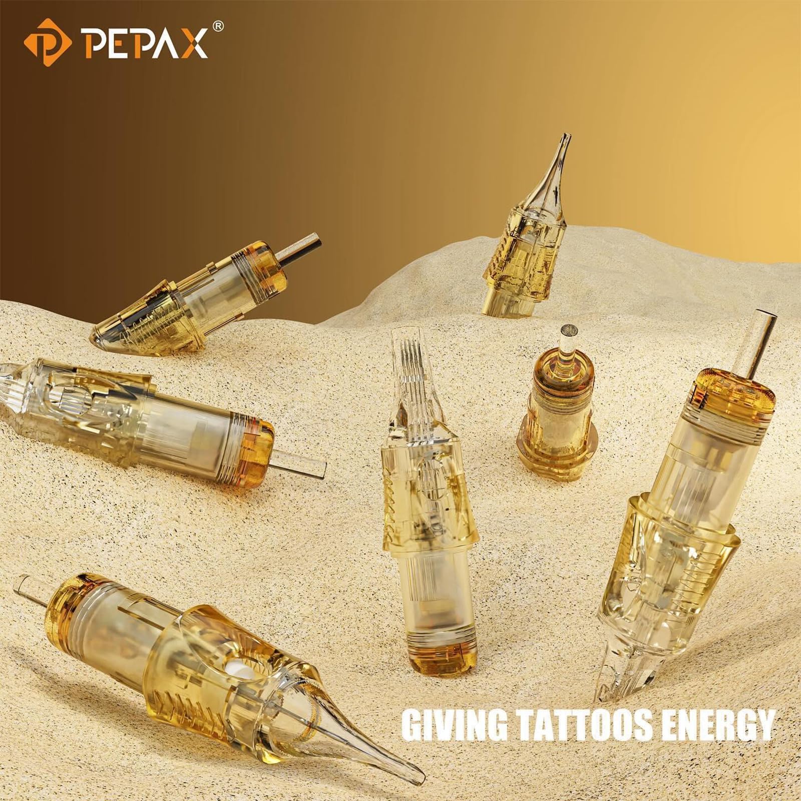 Lance Agujas para Cartuchos de Tatuaje - 20 Stück 0403RLL Cartucho de Agujas #04 Diámetro 0.18mm Bugpin Revestimiento Redondo Cono Largo 5.5mm para Suministros de Tatuajes