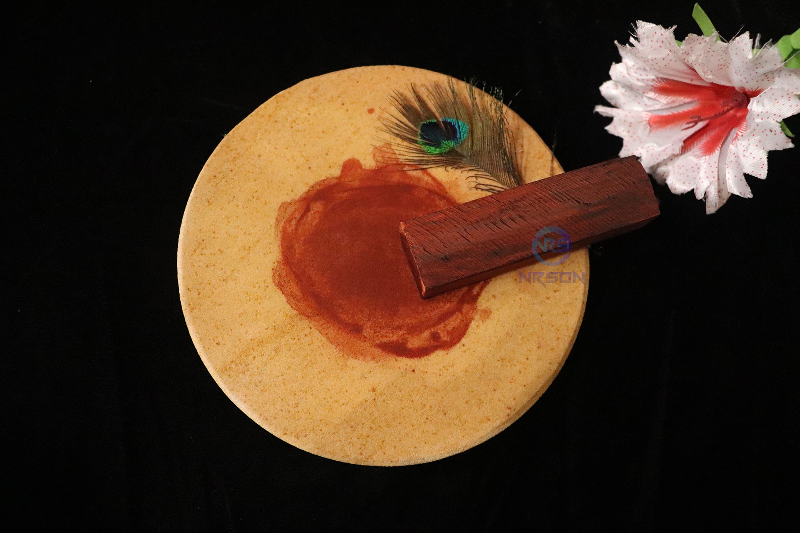 NRSON® Chandan Rubbing Stone chakla Pata with RED Sandalwood Stick [LAL Chandan ] -4inch for Pooja patha, Tilak Havan [1 Board with 1 Stick] (B09C6DH6GP) Amazon Price History, Amazon Price Tracker