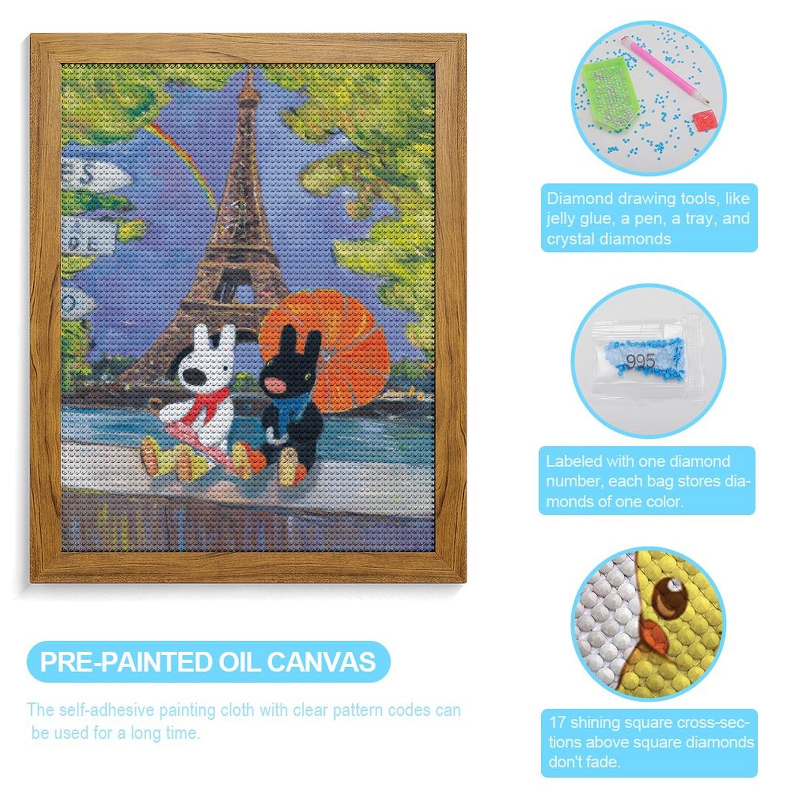 Amazon.co.jp: ダイヤモンドアート リサとガスパール 5D ビーズアート