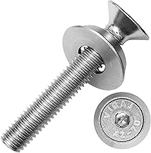 Countersunk screws with hexagon socket M8 x 25/25 mm and rosettes (twisted) M8 made of stainless steel A2/A1 (pack of 10) | DIN 7991 - countersunk screws - washers from MESAROS®