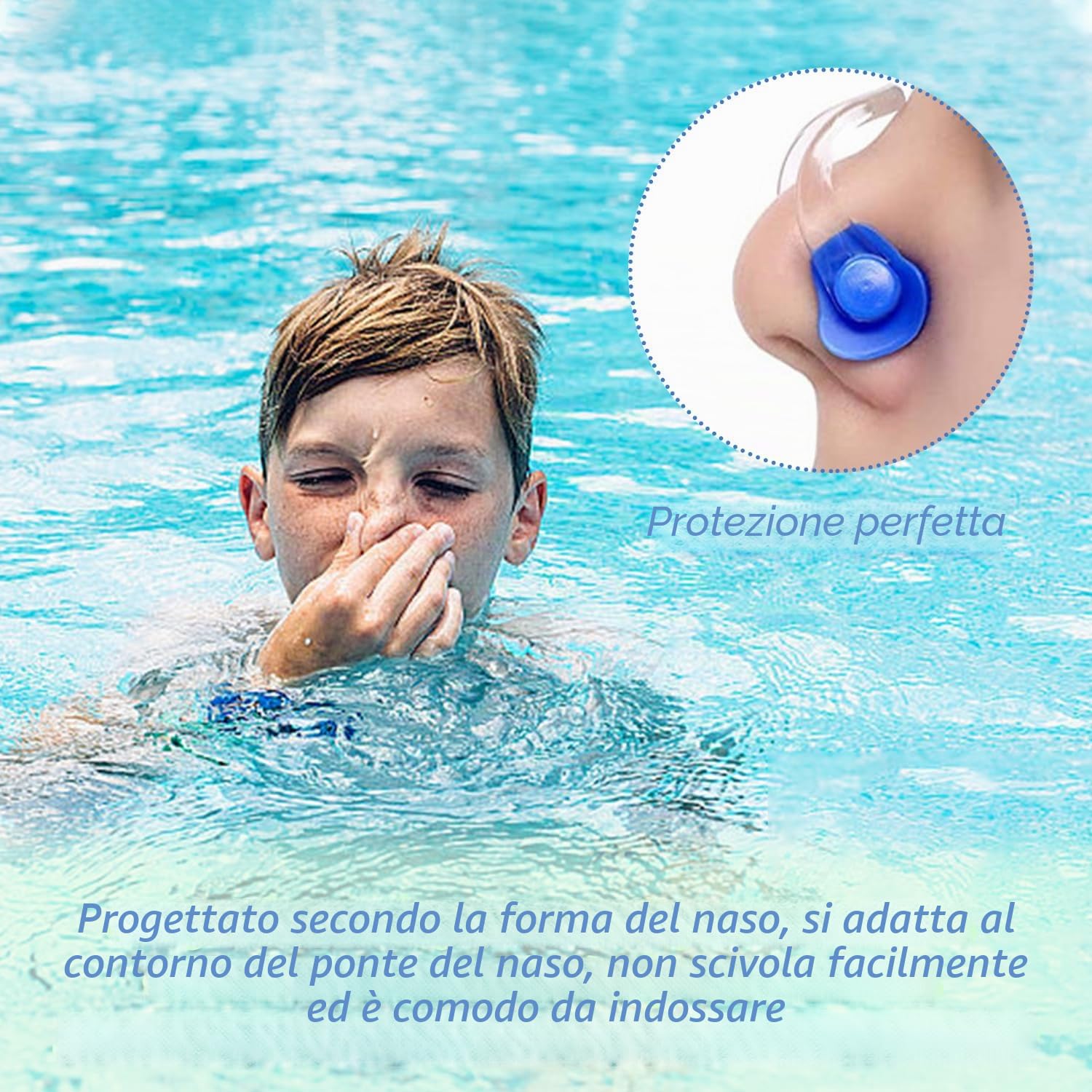 16 Pezzi Tappanaso per Piscina, Tappanaso Nuoto Sincronizzato, Tappanaso per Piscina in Silicone, Tappi per Naso Protector per Il Nuoto, Unisex, per Adulti, Principianti, 8 Colori