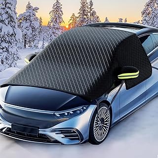 Frontscheibenabdeckung, 283 × 144cm Windschutzscheibenabdeckung, Frontscheibenabdeckung Winter mit 10 Magneten, Schnee und Frostsicher, Sonnensicher, Universal für die Meisten Automodelle