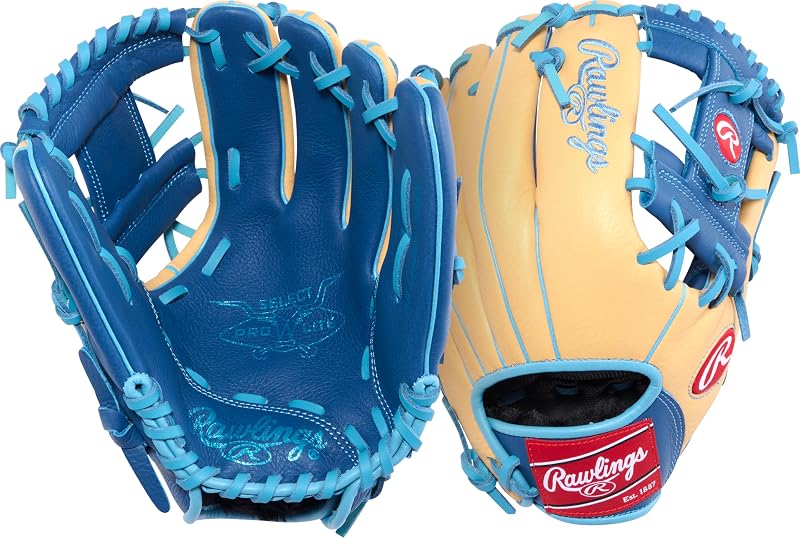 Select Pro Lite Brice Turang Youth Baseball Glove | 11.25" | Pro I Web | Right Hand Throw | Camel/Royal