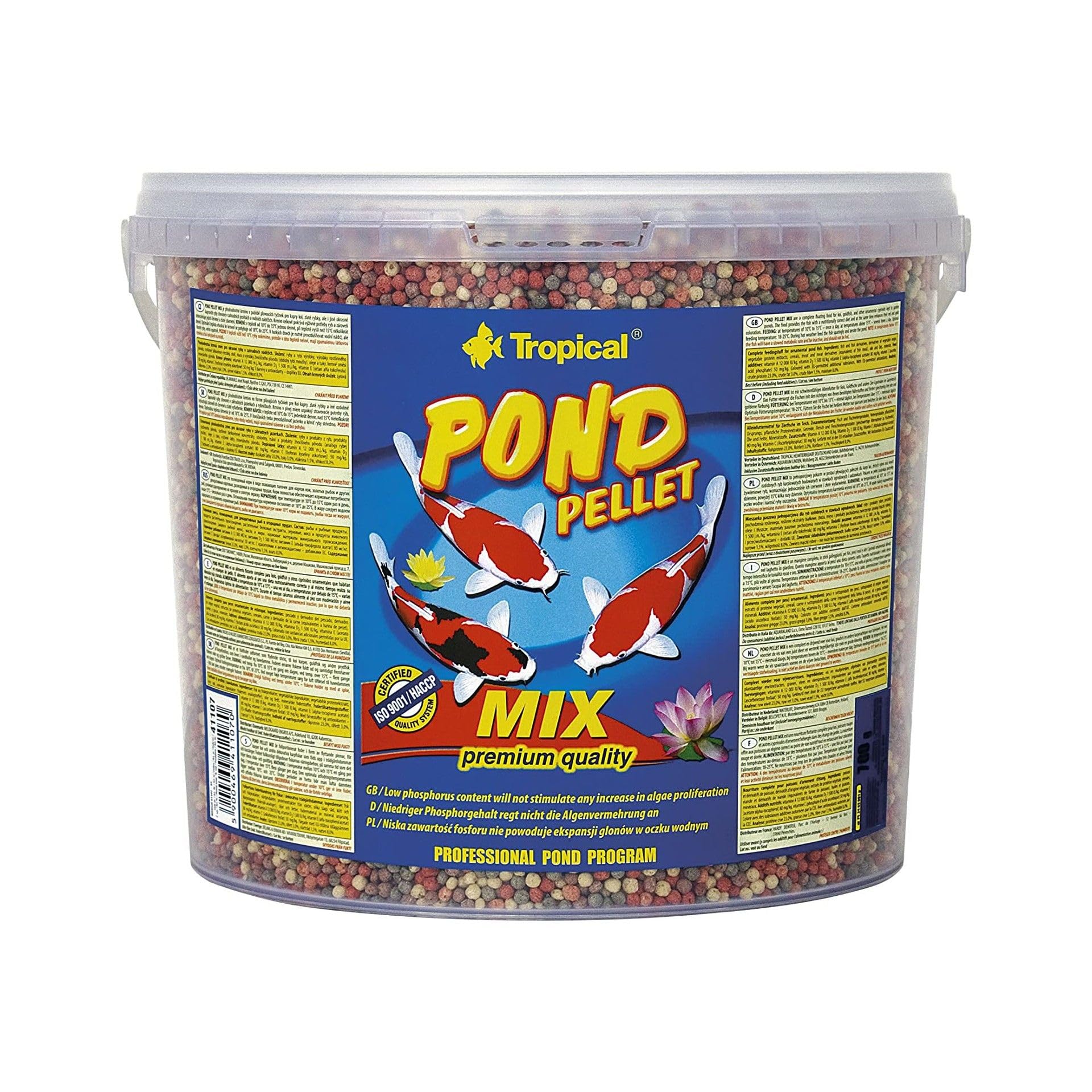 Tropical Pływający pokarm podstawowy dla ryb w oczku wodnym POND PELLET MIX 5L / 700g