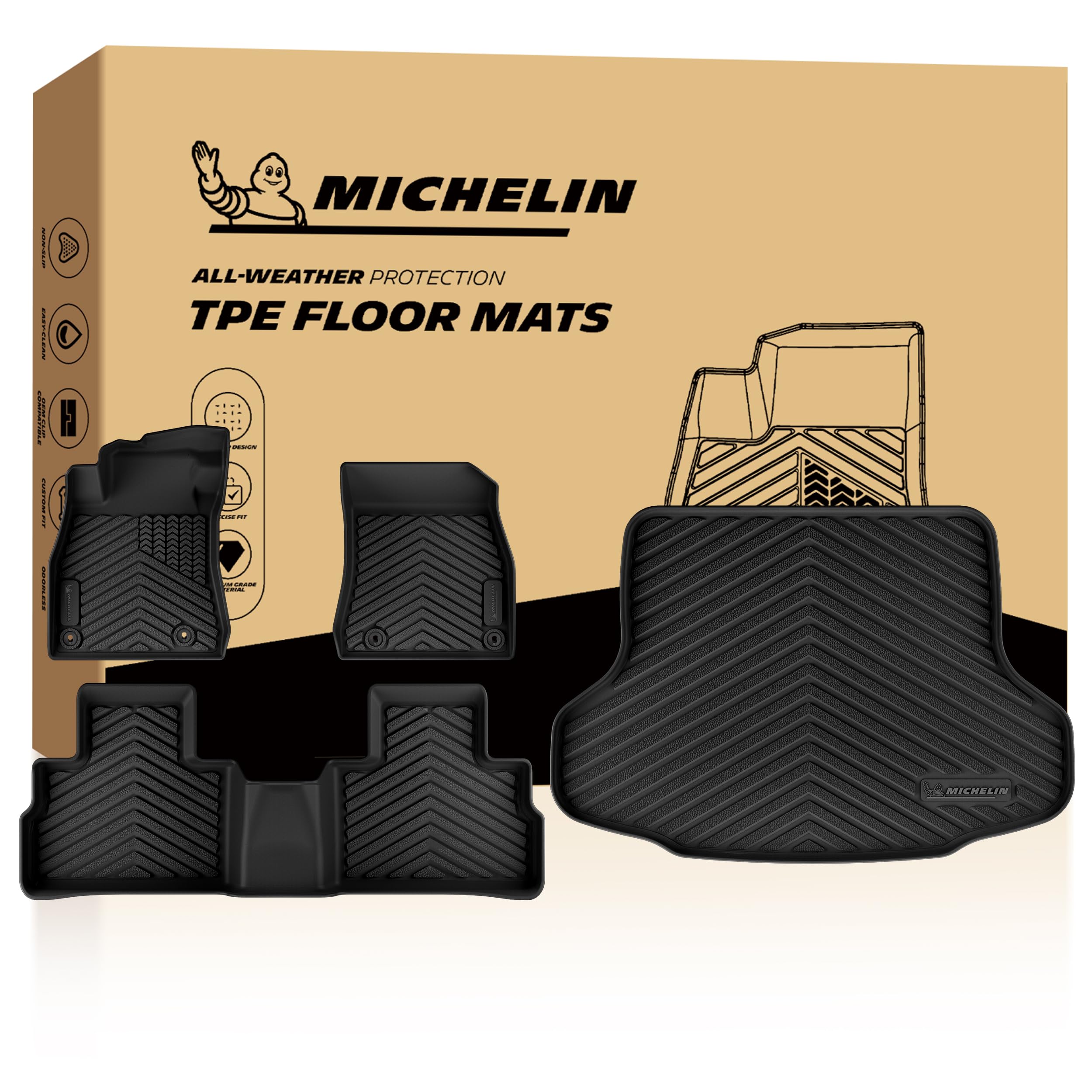 Michelin Vehicle Mats for 2020-2025 Nissan Sentra, Floor Mats &amp; Trunk Mat