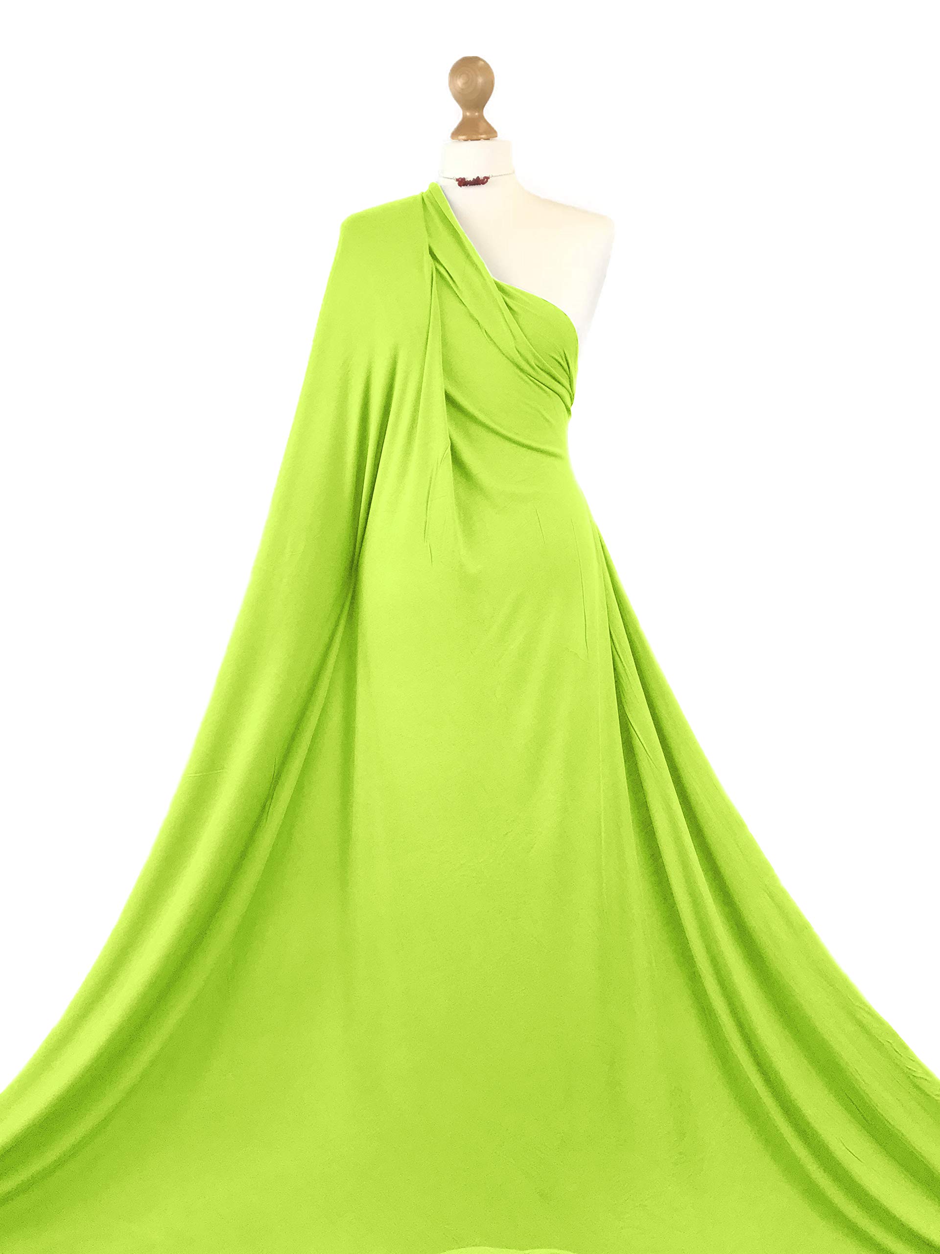 FABRIQUES Tessuto Jersey Viscosa Elasticizzato 4 Vie - Verde Bottiglia, 1 Metro, 95% Viscosa 5% Spandex, 175 GSM, Larghezza 150 Cm