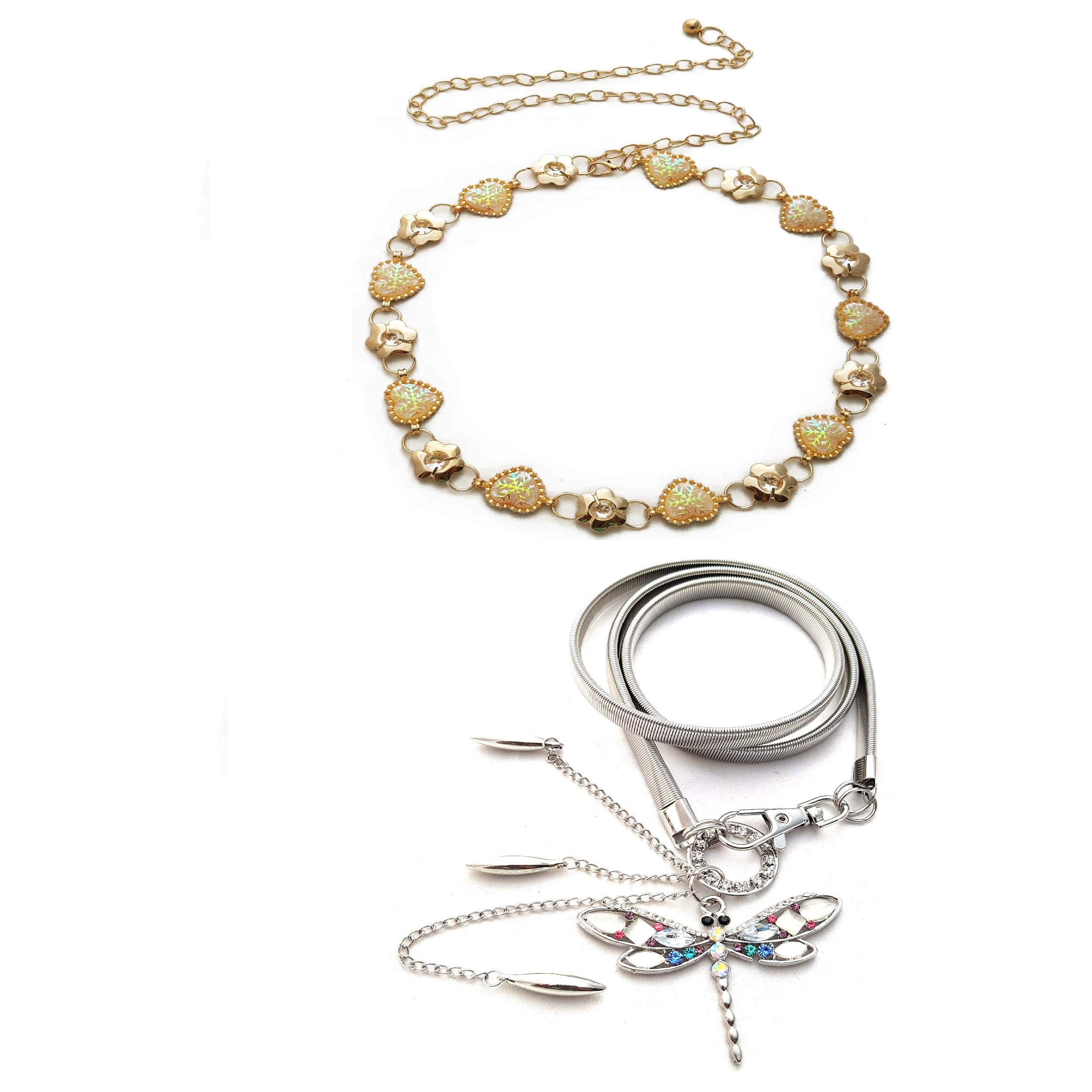 Women And Girl Fashion Metal Stretchable Gold Plated Belly Chain Waist Belt Jewellery Gift kamarbnd Waistband-image-40