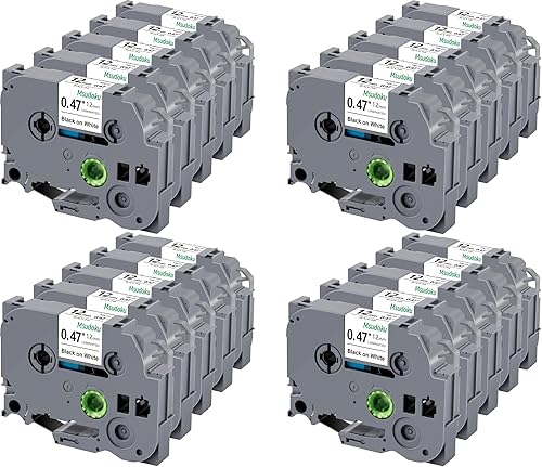 TZe231 - Cinta de etiquetas compatible con Brother P Touch TZe-231, TZ231 0.472 in 0.47 cinta blanca laminada para etiquetas PTD220 PTD610BT PTD410 disponible en Yaxa Colombia