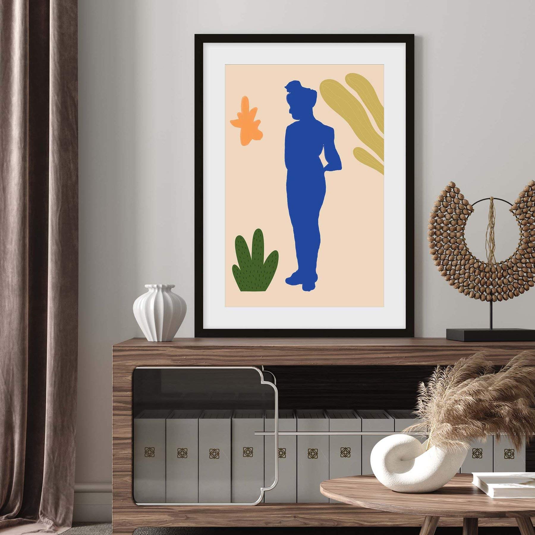 Abstract House Matisse Floral Nude Art Print 40x50cm,medium