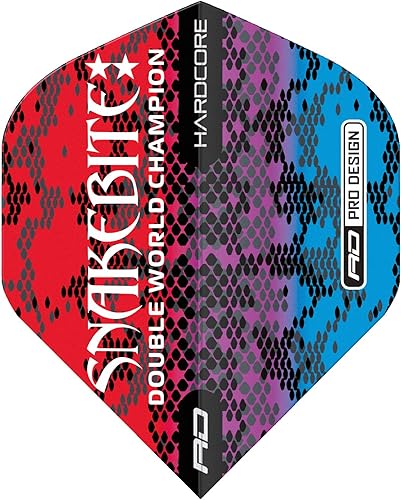 RED DRAGON Player Hardcore Dart Flights - 3 juegos por paquete (9 vuelos de dardos en total)