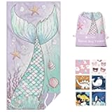 Eunzel Microfiber Kids Beach Towel, Quick Dry Towels for Girls & Boys Sand Free Travel Towel for Beach, Camping, Swim Pool 60
