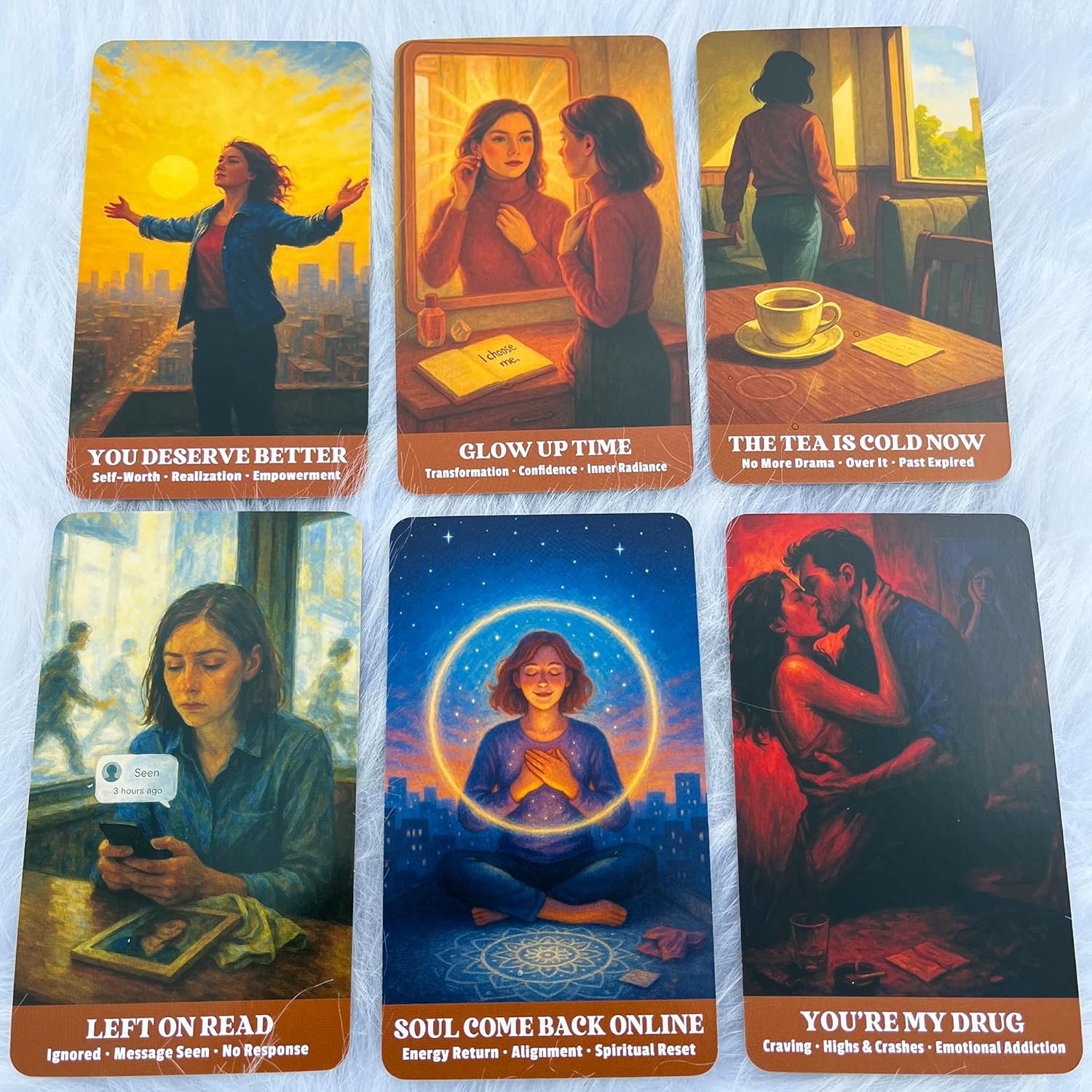 Messy Truth Oracle, Oracle Cards for Beginners, 54 Cards Deck for Love Relationship Clarity, Emotional Healing and No-Contact Reflection, Straight-Talking Cards for Shadow Work and Self-Empowerment