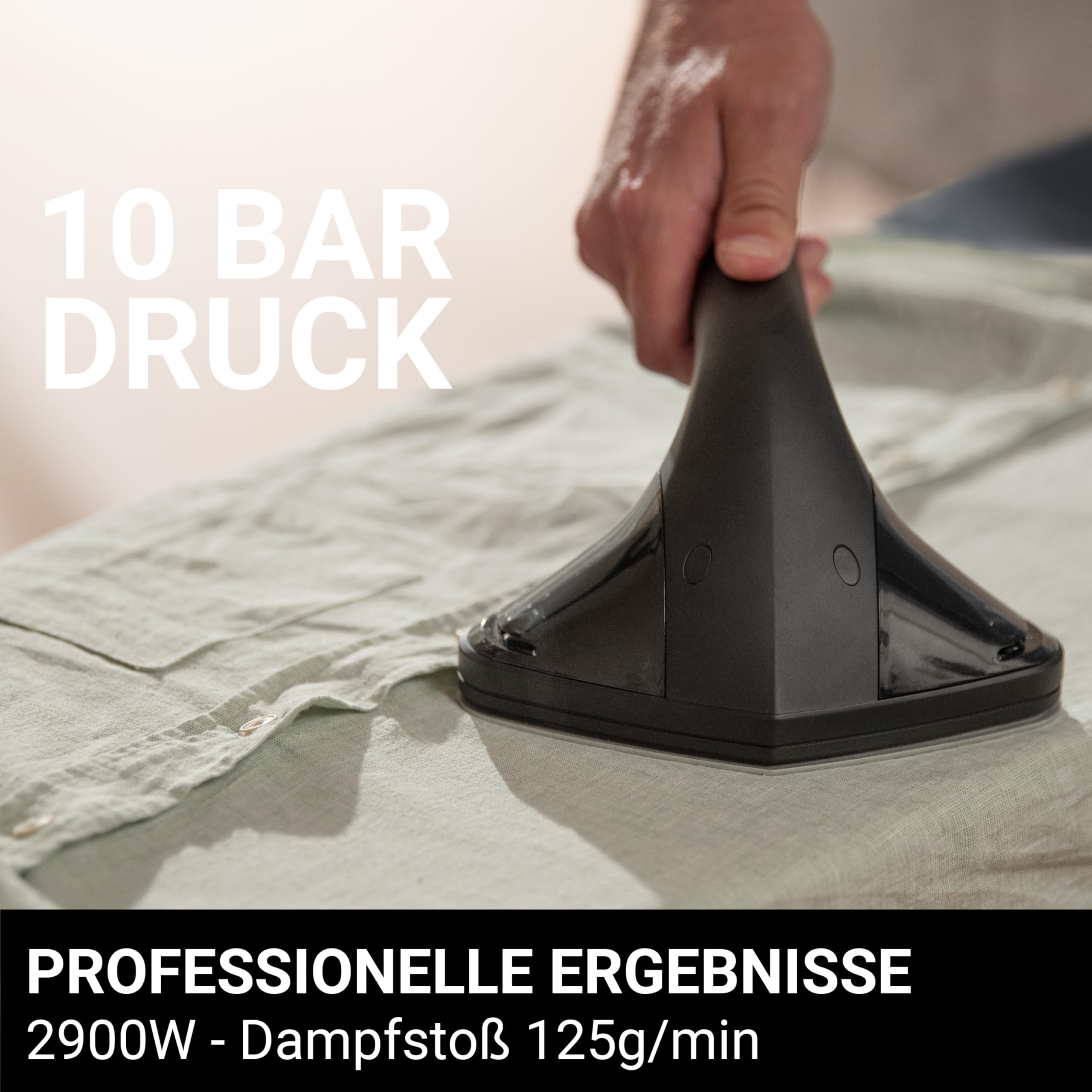 STEAMONE- Steamer Professionell Dampfglätter 2900W 125g/min 10bar SteamCube- Vertikales und horizontales Bügeleisen 90min Betriebsdauer (2500ml)- Entfernt 99,99% der Verunreinigungen Fertig in 120s