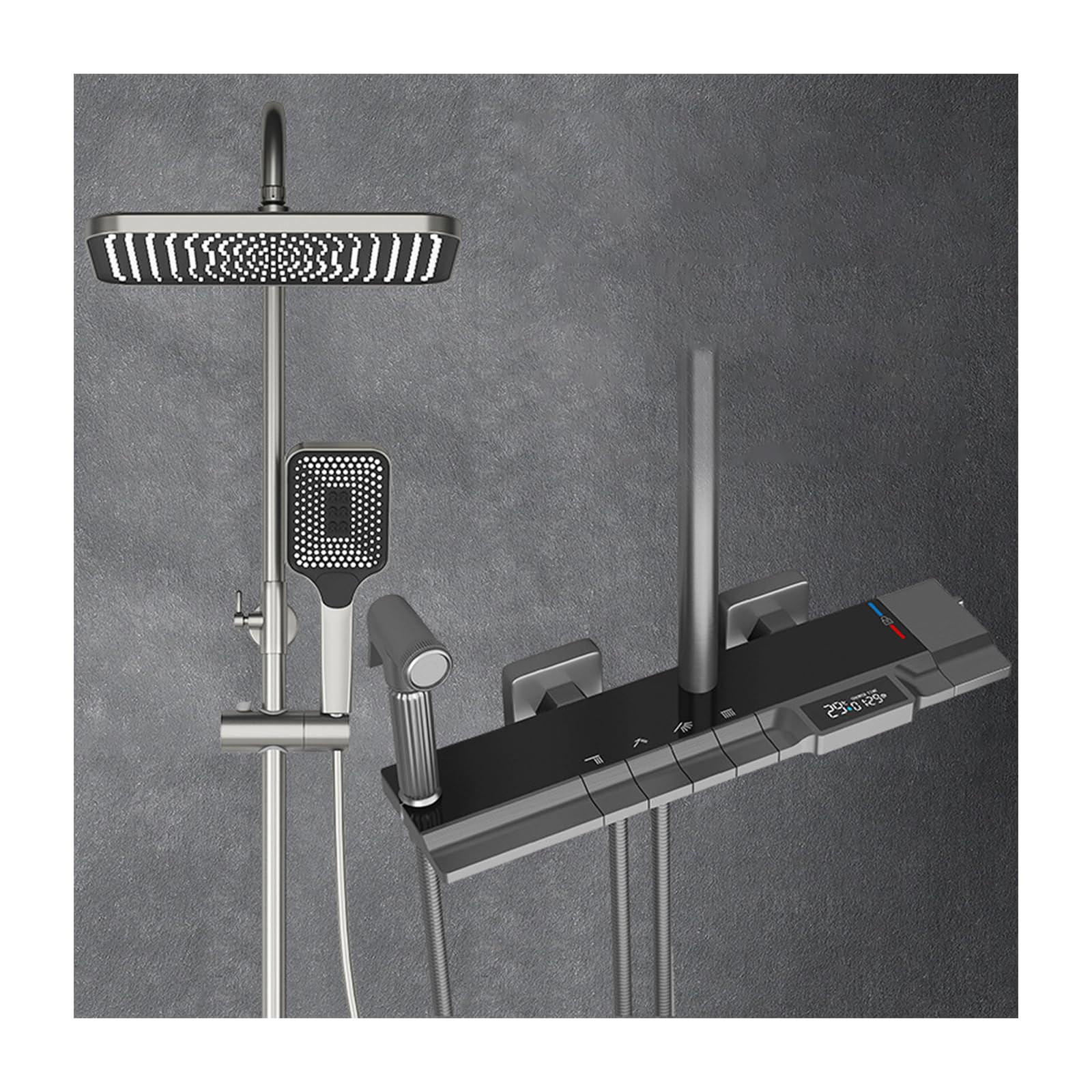 Système de douche effet pluie avec touches piano et cascade pour bain tatic