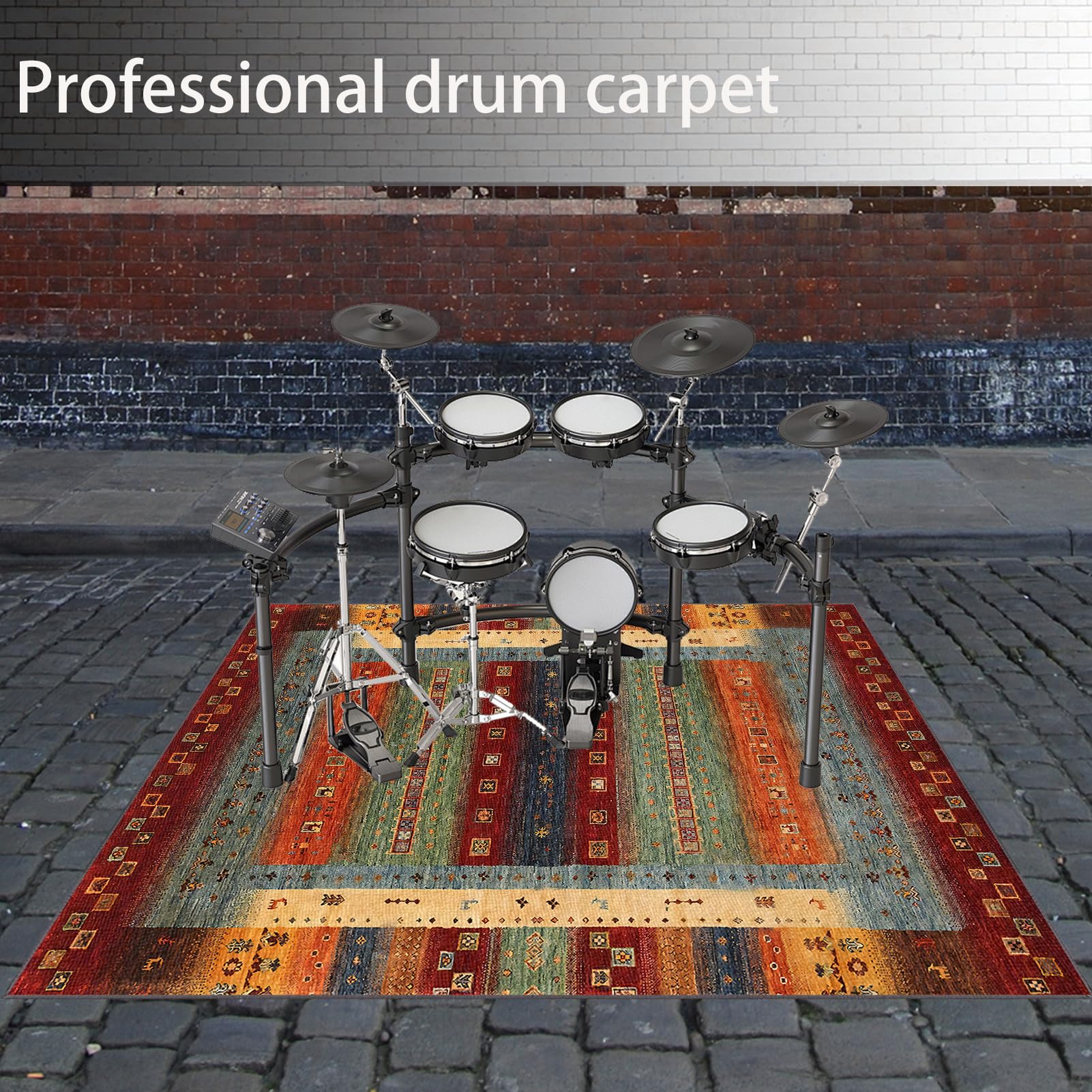 Alfombra Bateria Electronica, Alfombras Acusticas, Alfombrilla Insonorizada 160 x 100 cm Alfombra de Tambor para Caja Baterías Acústico Tambor y Instrumentos Musicales