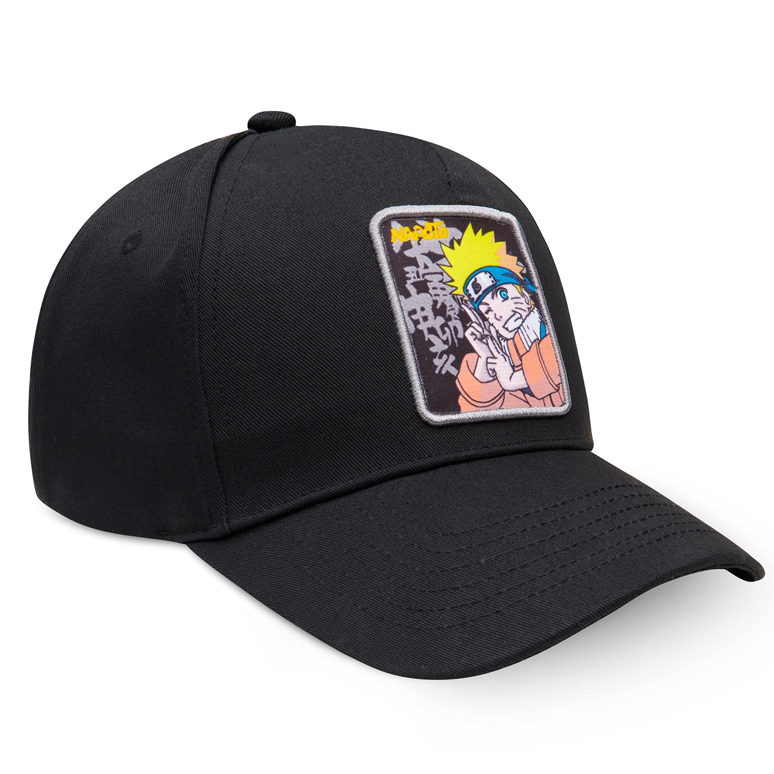 Boys Cap Summer Holiday Essentials Adjustable Strap Peaked Baseball Cap Boys and Teenagers Breathable Cotton Kids Sun Hat Anime Gifts for Boys Black