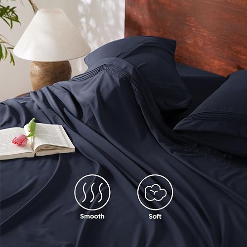 Miniatura 6 de Bedsure Sábanas para dormitorio individual XL, suaves y transpirables, extra largas, sábanas y fundas de almohada, absorben la humedad, sábanas de