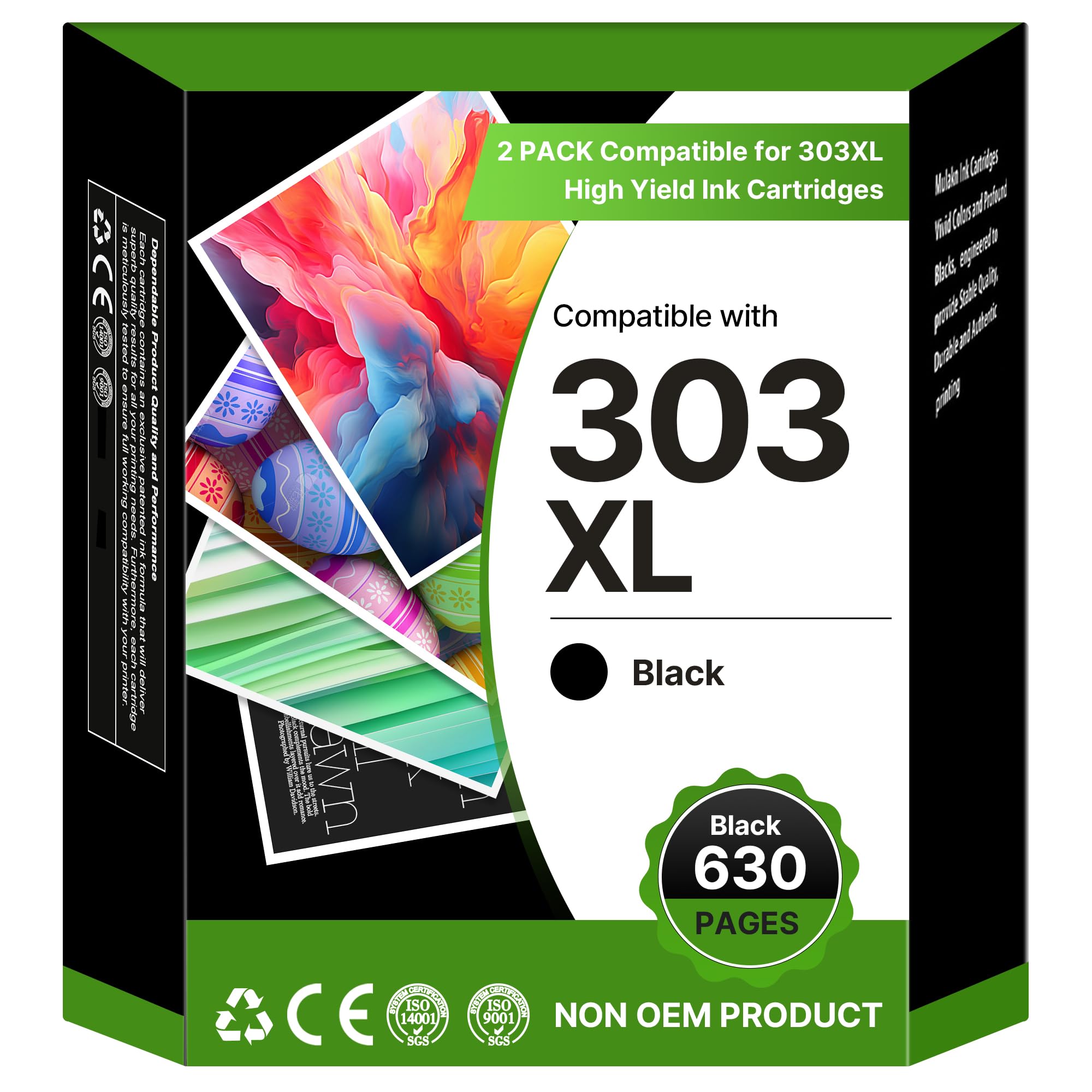 304XL Druckerpatronen Multipack Ersatz für HP 304 XL Patronen 304 Schwarz und Farbe für HP Envy 5000 5030 5010 5020 5032 Deskjet 3750 3760 2620 2622 2630 3720 3730 3760 3762 3735 (2er Pack)