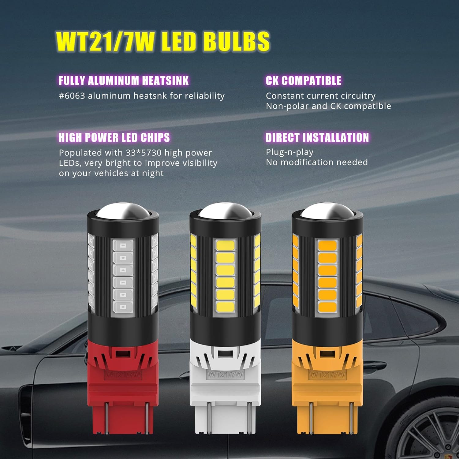 Alla Lighting WT21/7W LED bulb color options