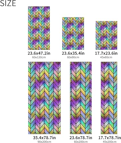Miniatura 3 de Película decorativa de privacidad para ventana de arcoíris, película decorativa de adherencia estática para baño, oficina en casa, bloqueo UV, 17.7