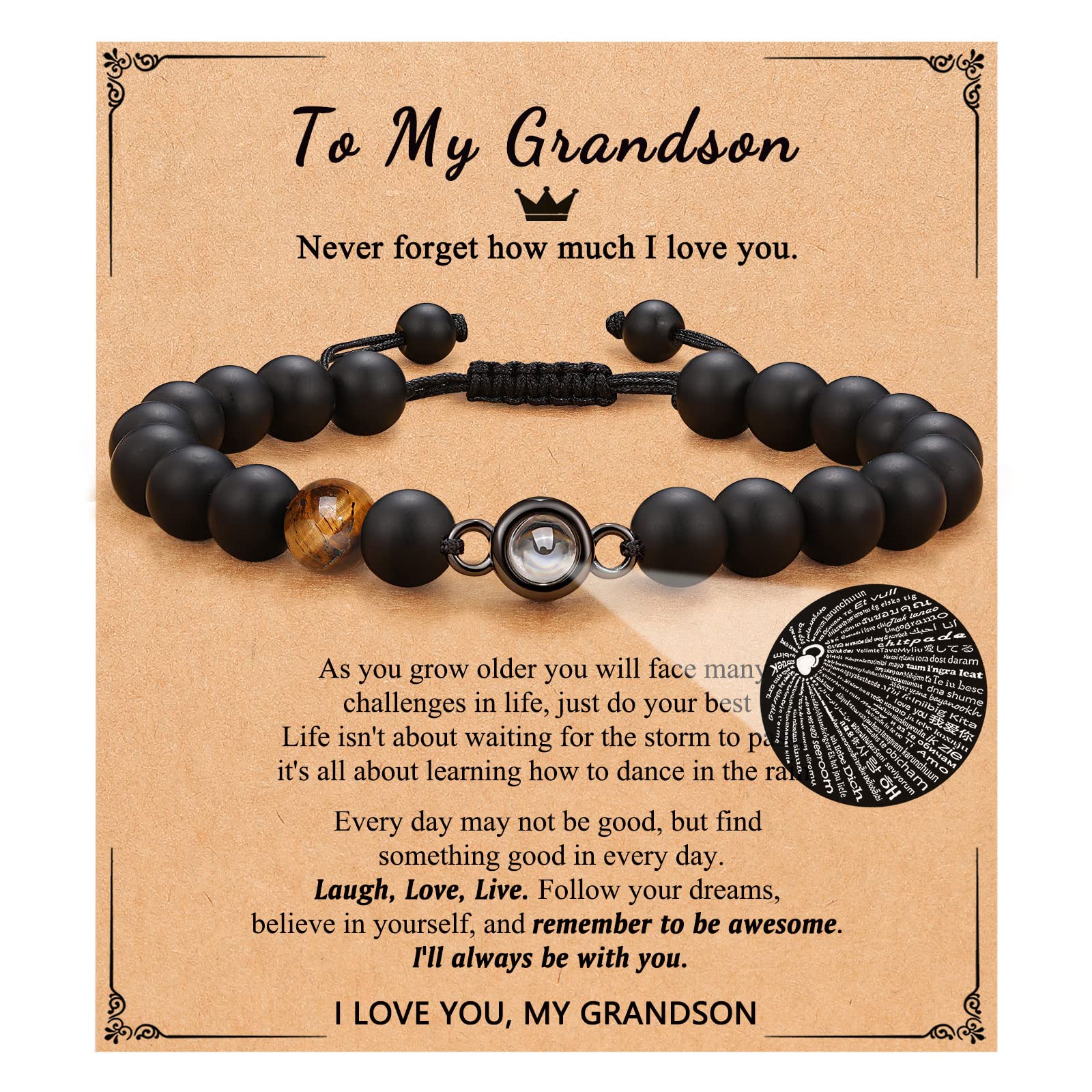 Gifts for Husband Son Grandson Nephew Dad Boyfriend New Dad Brother Stepdad Uncle I Love You in 100