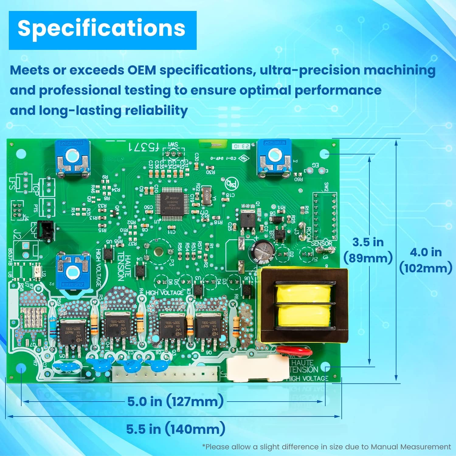 1-00-05886 Control Circuit Board For Harman Pellet Stove Accentra 52i, Accentra Cast Free Standing, Accentra Insert, Advance, P35i, P43, P61, P61A, P68, XXV Replace 3-20-04220 3-20-05886 3-20-05374
