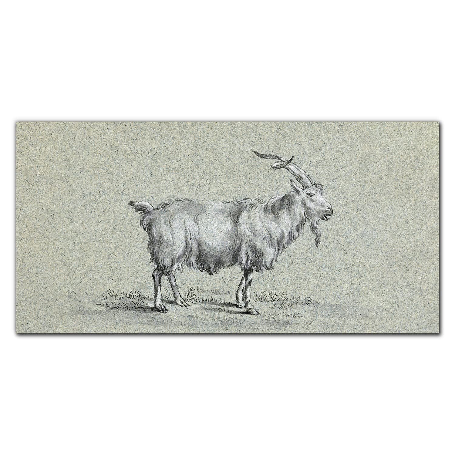 Crédence de cuisine 120x60cm en verre trempé adhésif mural motif chèvre